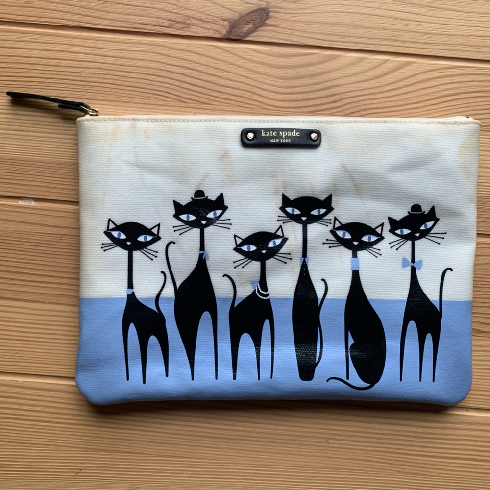Kate Spade Cool Cat New York Jazz Things Up pouch